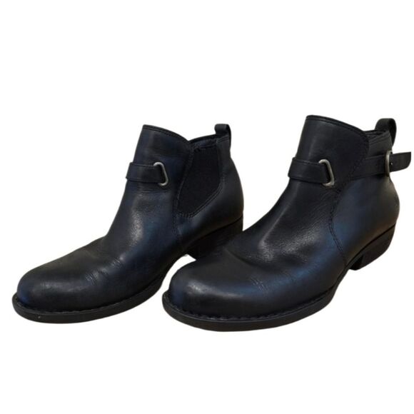 BORN Ankle Boots JEM Black Leather Womens Size 9 - Picture 2 of 7